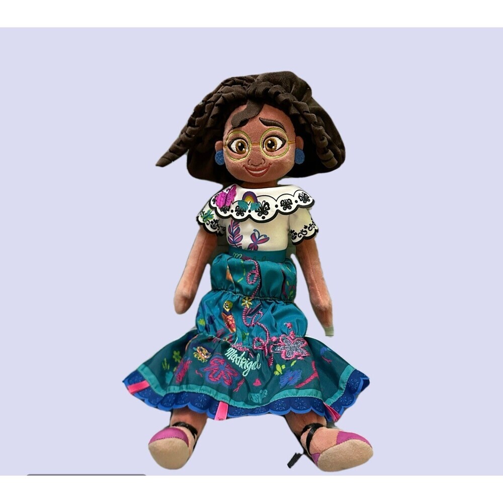Disney Mirabel Embroidered Teal Dress Plush Doll with Pink Shoes